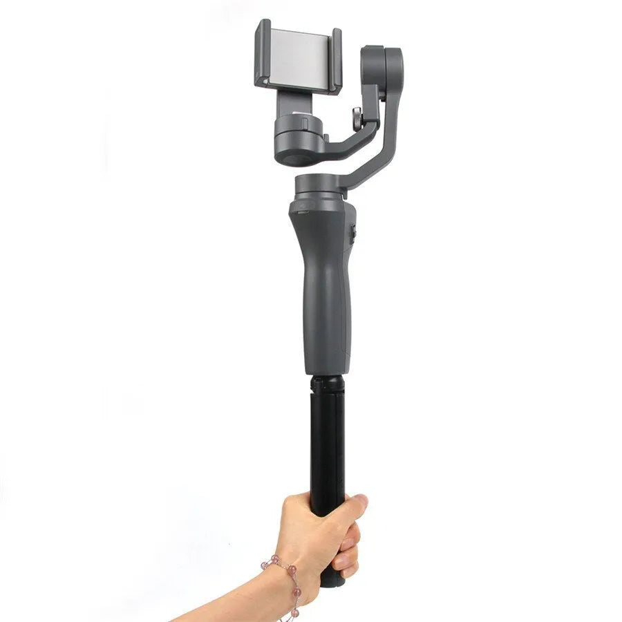 Black aluminium alloy mobile phone tripod compatible with Apple iPhone models