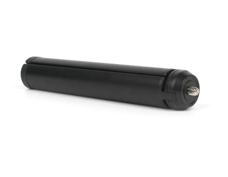 Black aluminium alloy mobile phone tripod compatible with Apple iPhone models