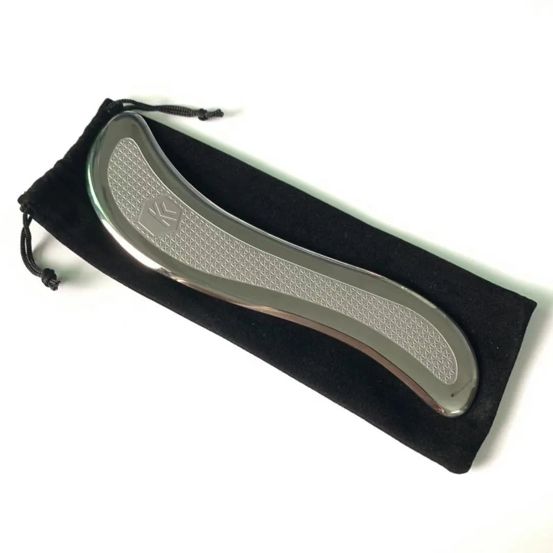 Stainless steel fascial knife KSg22 shape 195x50x5mm for muscle meridian release