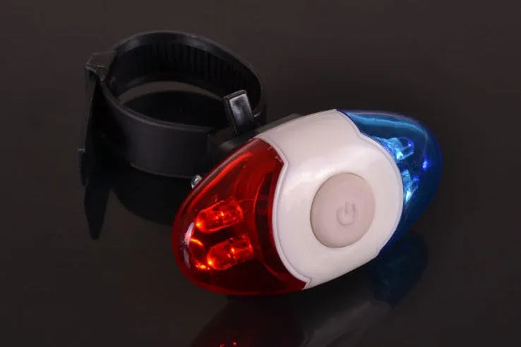 Red and blue 4LED equipment tail light with an adjustable mounting base.