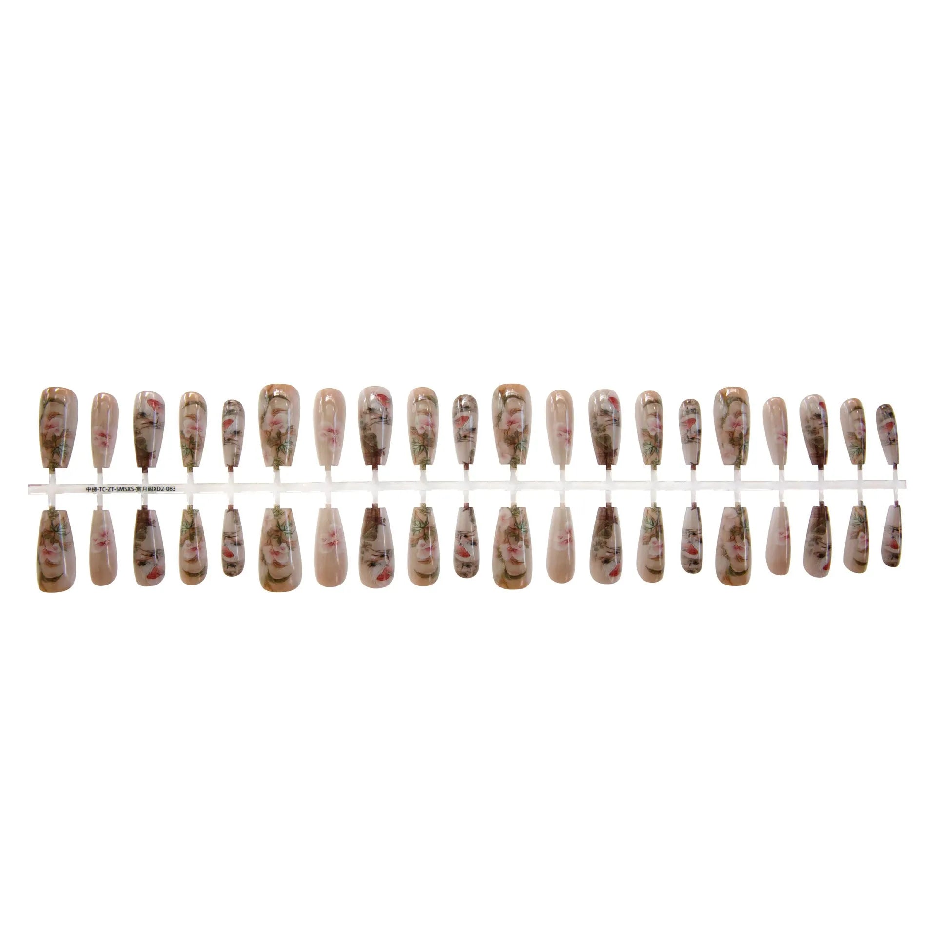 Chinese style cat paw pattern nail stickers Moon Palace XD2-083 middle ladder long ladder ladies ultra-thin seamless 40 pieces