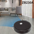 Intelligent sweeping robot, three-in-one, 22x22x6.2cm, black colour, on hardwood floor