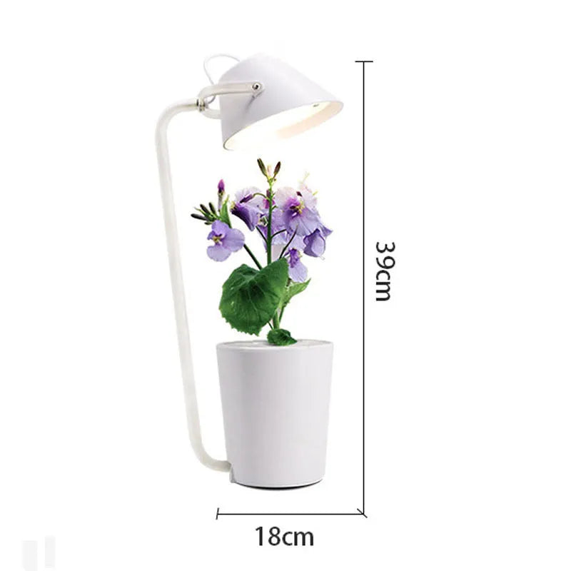 White plastic desktop hydroponic growth machine for soilless plant cultivation.