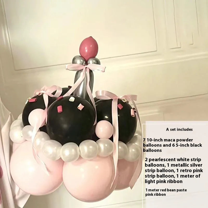 Balloon bouquet DIY decoration set with round shapes for cake centrepieces