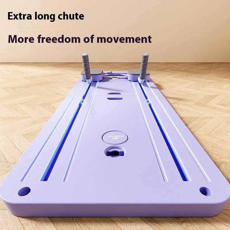 Purple automatic rebound abdominal wheel fitness board for home workouts.