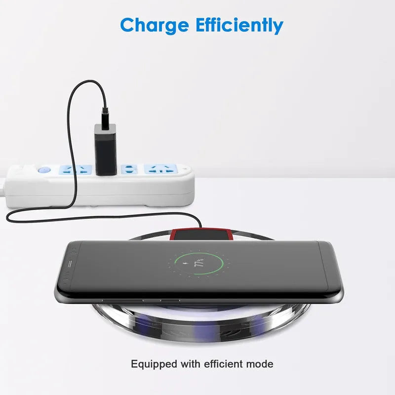 Qi wireless charging pad 100mm for iPhone and Samsung Galaxy smartphones