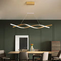 Nordic modern minimalist LED pendant light in gold finish with 32W, for living or dining room