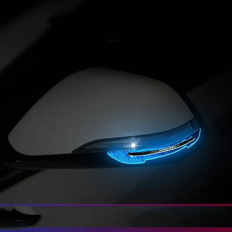 Blue reflective warning tape strips for car bumper application with 17mm width
