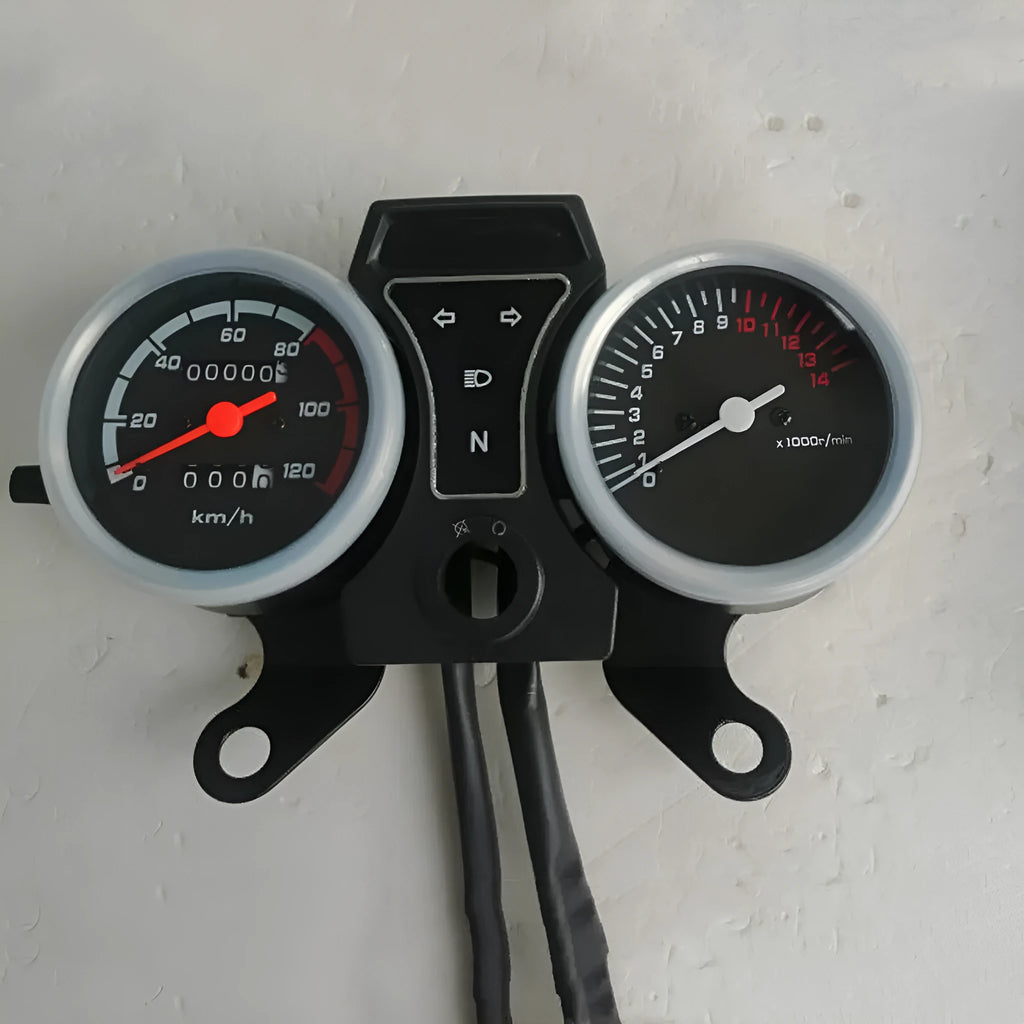 Motorcycle speedometer FT125 Clasica deliver instrument gauge default colour front view
