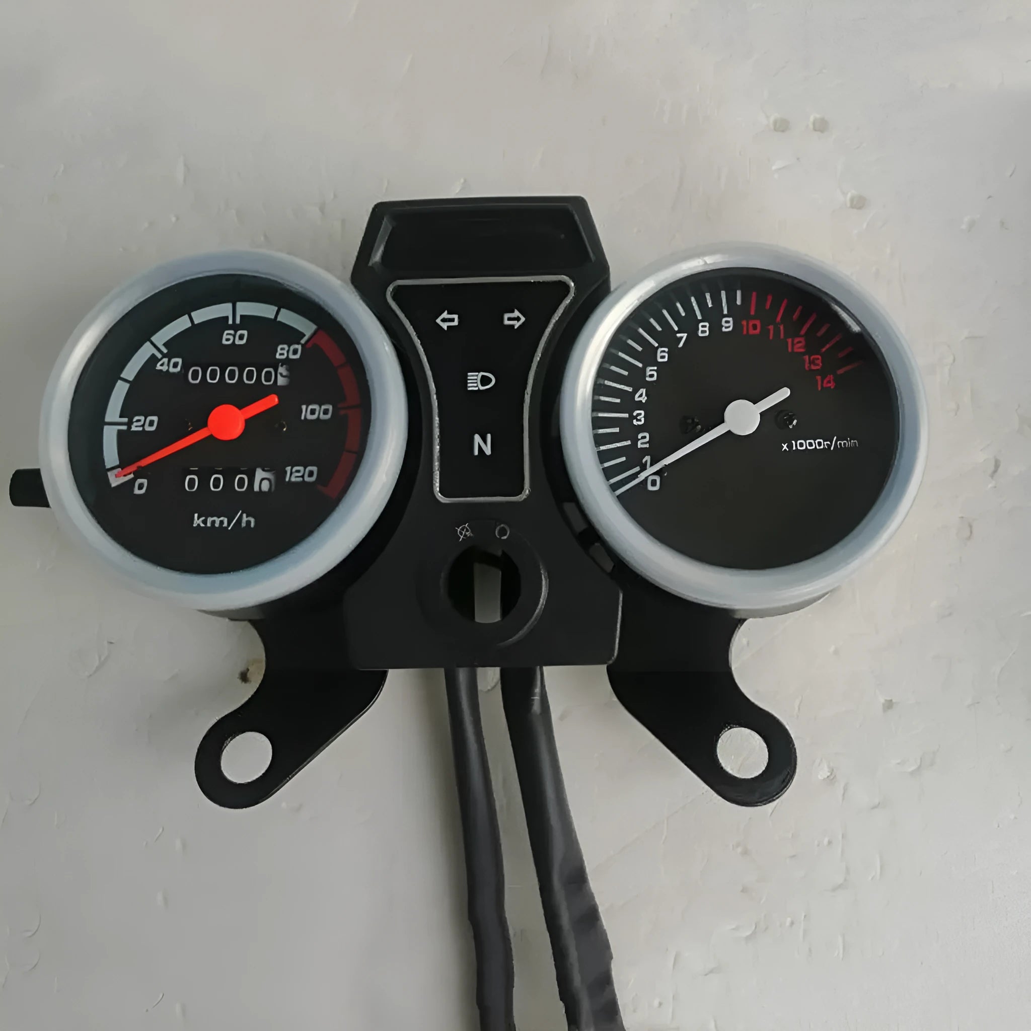 Motorcycle speedometer FT125 Clasica deliver instrument gauge default colour front view