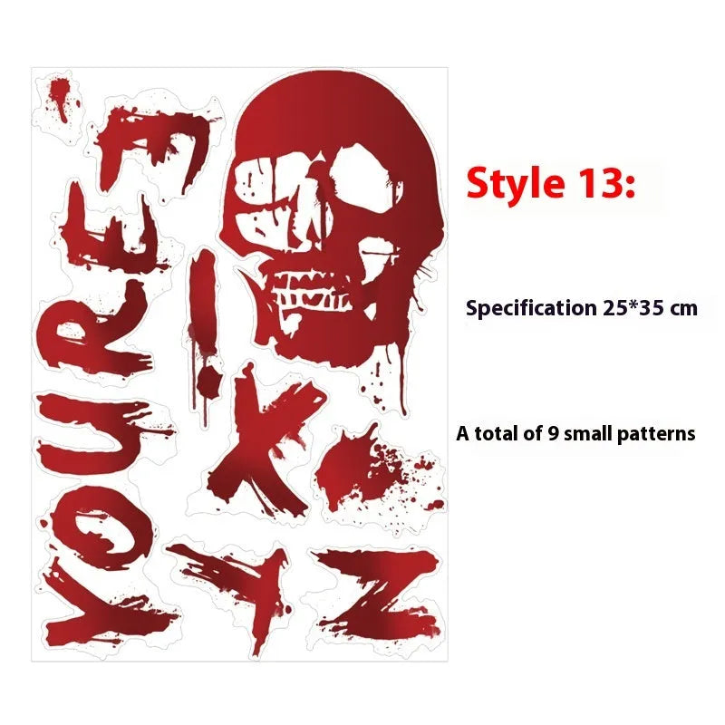 Hot Blood handprint wall sticker decoration PVC 25x35cm with style options