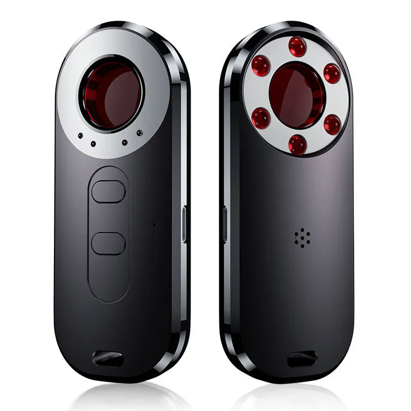 Infrared anti-monitoring detector device showing compact 91mm design with USB connection port
