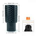 Spherical angle grinder grinding head for woodworking with M10 and M14 thread compatibility