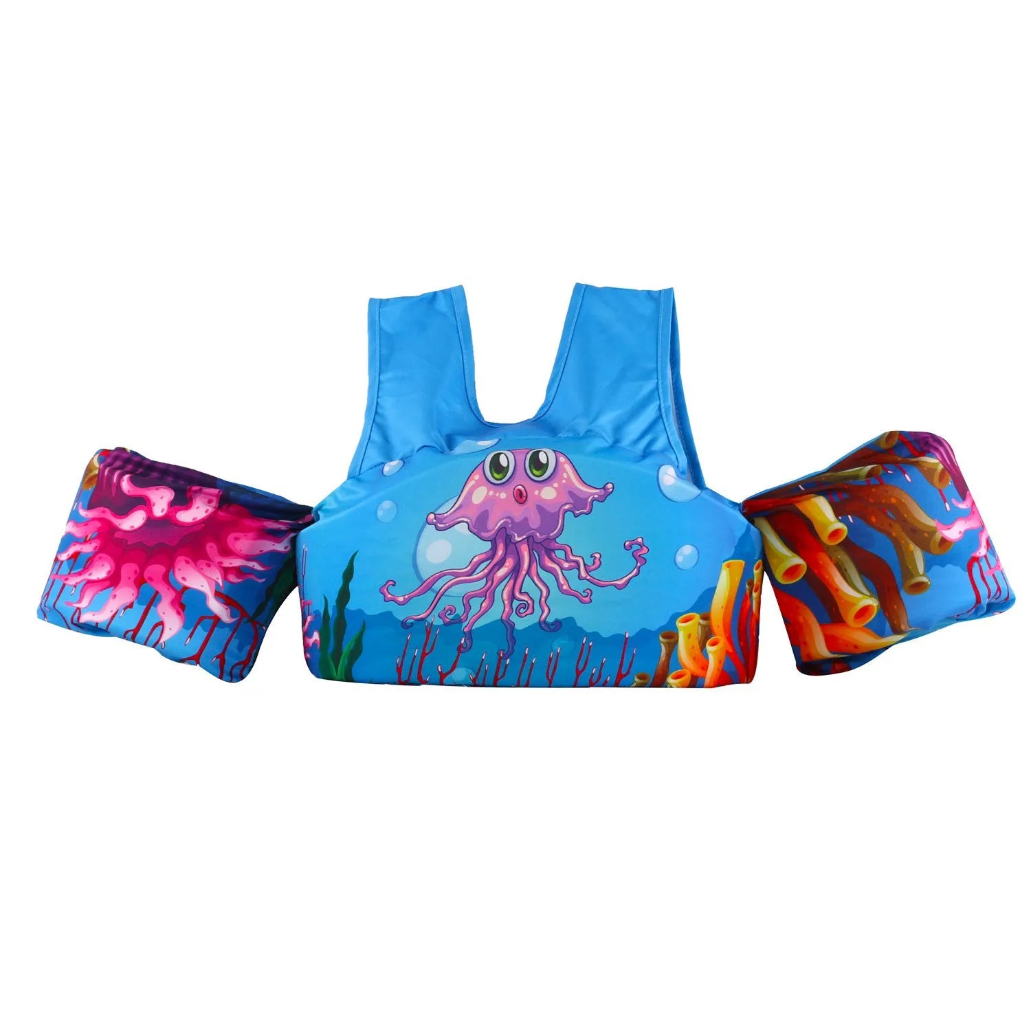 Cartoon-themed children's inflatable armband swimming ring in multiple colour patterns including blue crab and watermelon pineapple designs