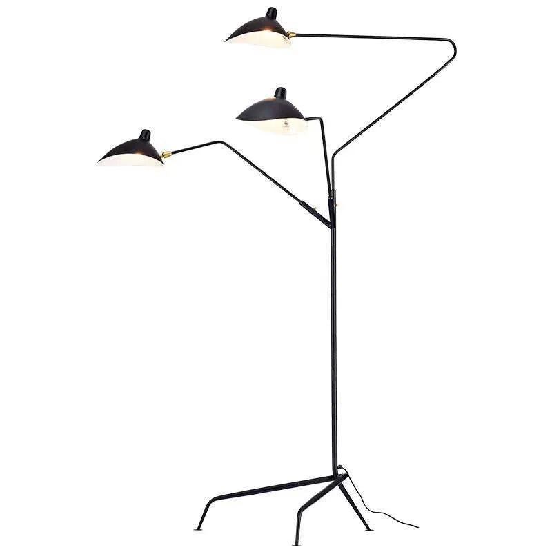 Modern duck tongue stand lamp in black, Nordic style, 220V, for bedroom study floor lamp use