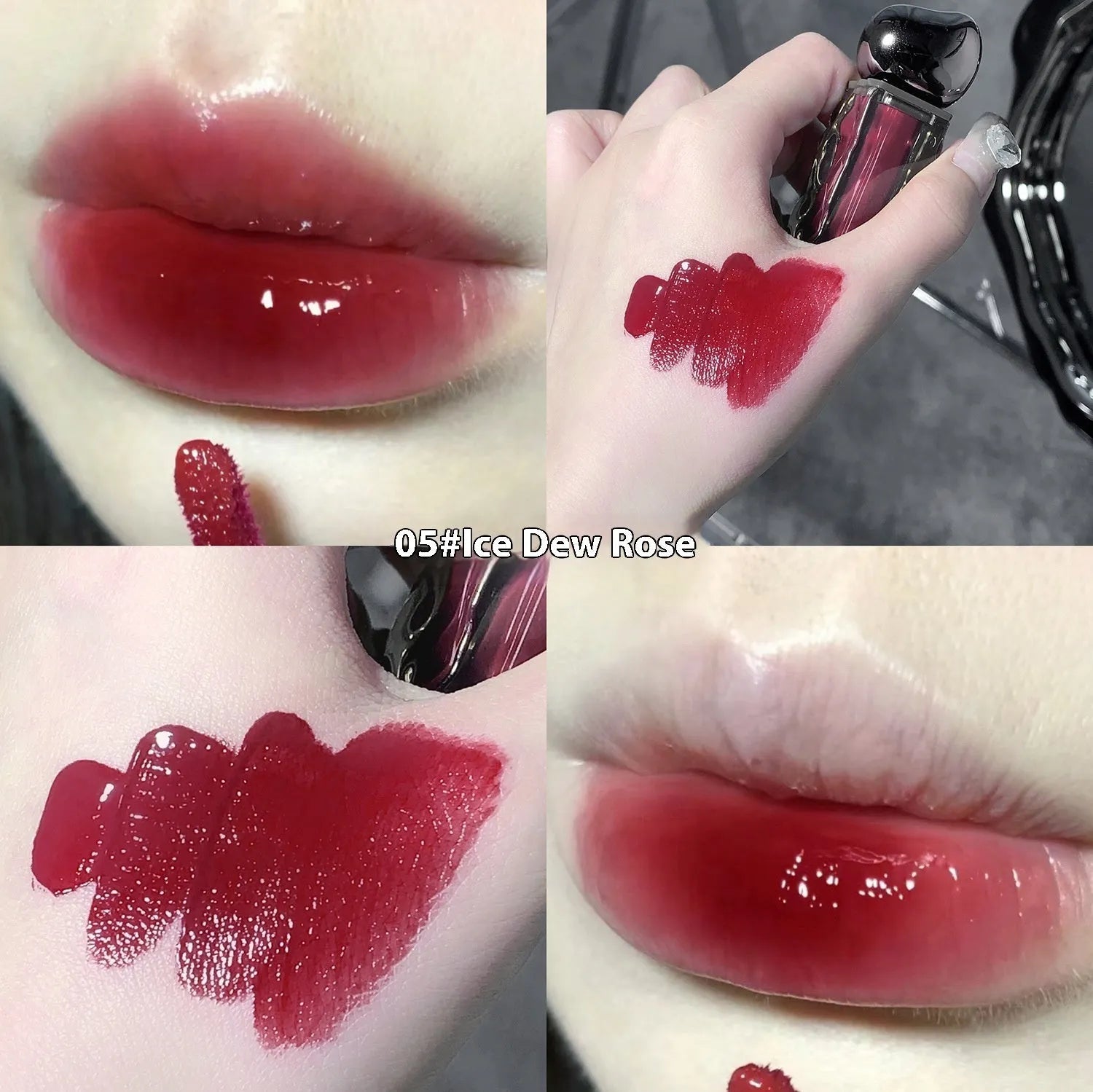 Glacier Lava Lip Lacquer mirror lip gloss in water-light texture with seven colour options