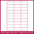 A4 FBA barcode label paper showing multiple grid format options for Amazon shipping and professional labelling