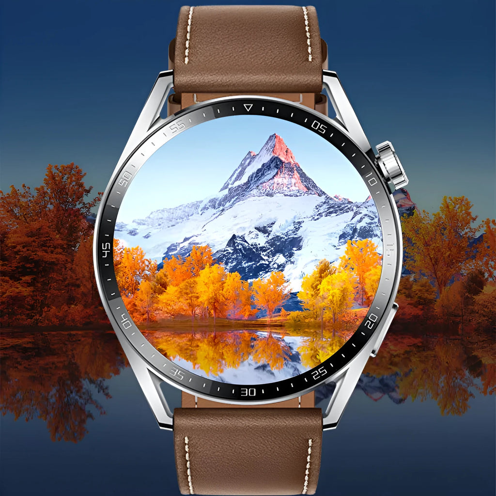GS3 Max smartwatch in black or silver on wrist, showing health stats on 1.35-inch IPS screen