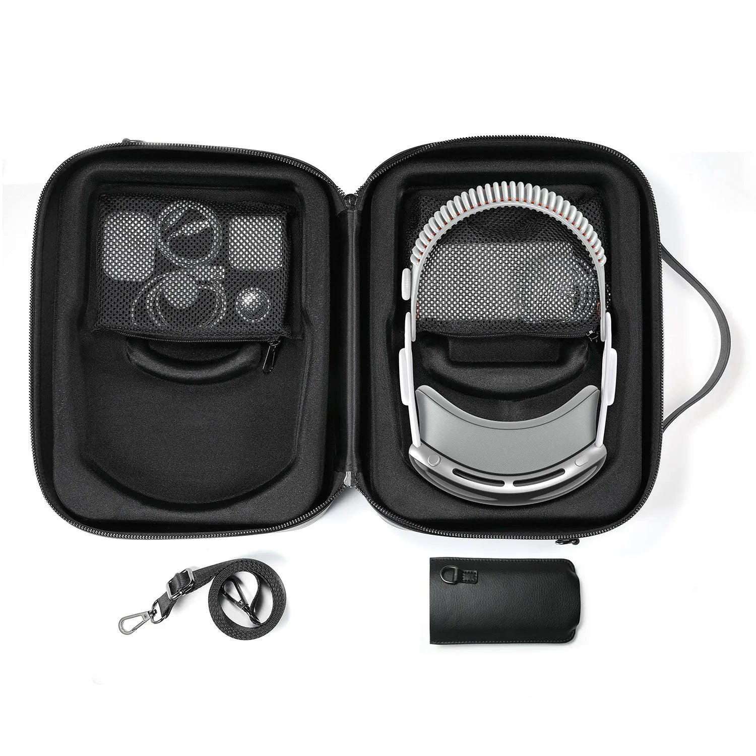 Vision Pro MR glasses superfiber storage box in black colour measuring 32.5cm × 24.5cm × 11.5cm