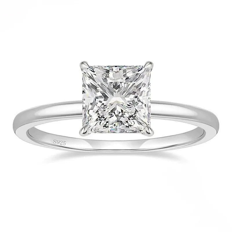 Simple geometric round 925 sterling silver women's ring in gold, rose gold, and silver colour options.