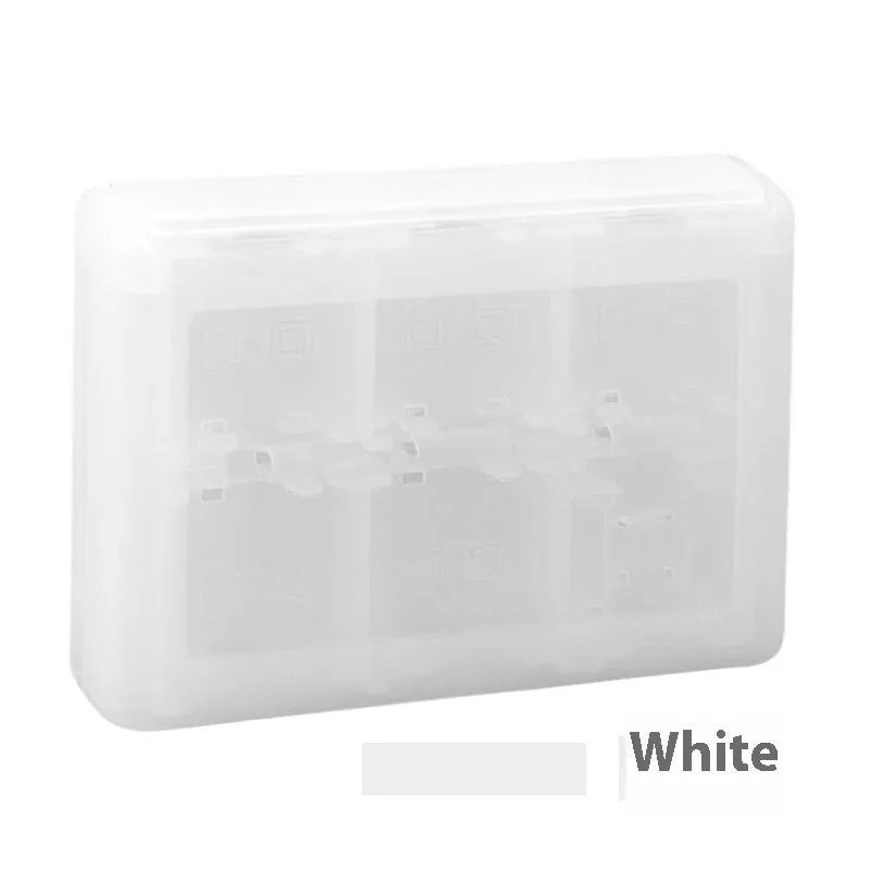 NDS 3DS game card storage box with 24 slots in black, blue, pink, or white colours