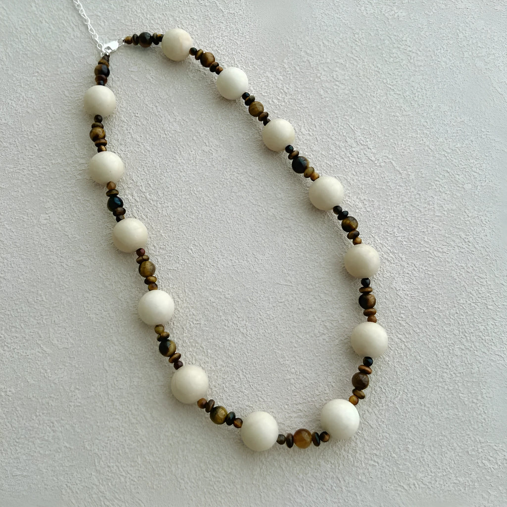 925 silver round beads necklace women electroplated finish silver colour pendant