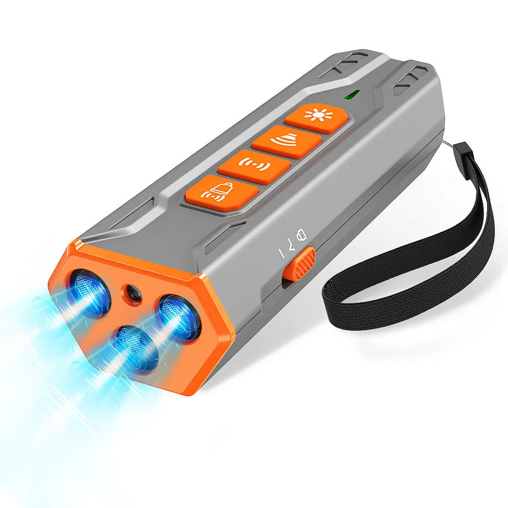 Creative Home Lighting three-head ultrasonic dog trainer in grey orange and black orange colour options
