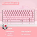 82-key metal mechanical keyboard with white backlight illumination for laptop gaming