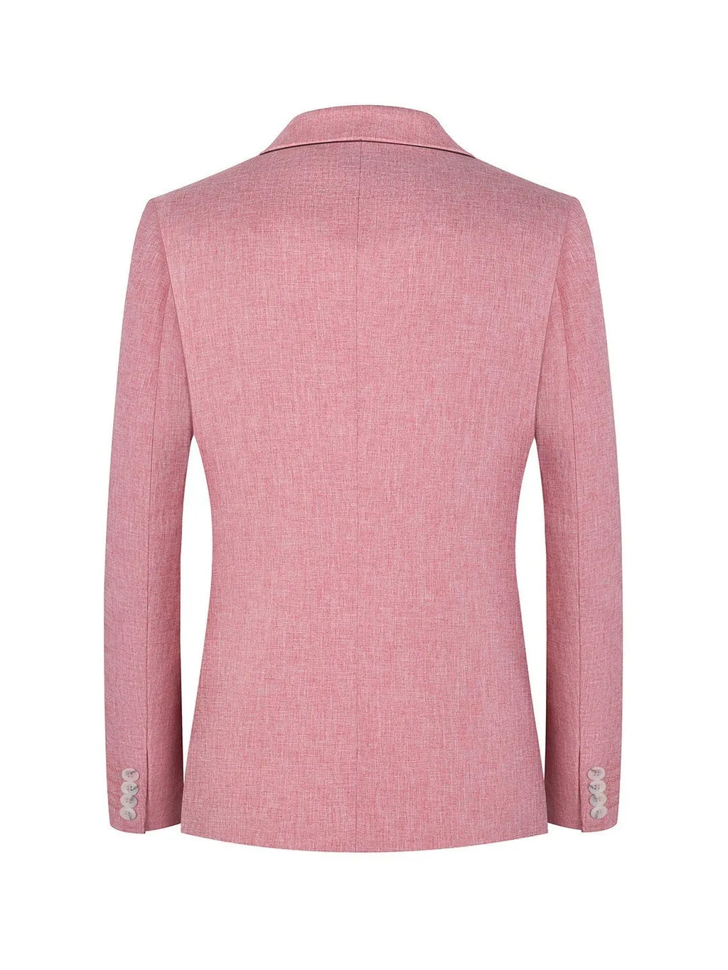 Men's casual western-style suit jacket in pink and light blue colours showing front view