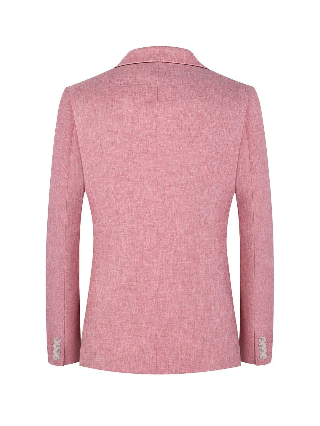 Men's casual western-style suit jacket in pink and light blue colours showing front view
