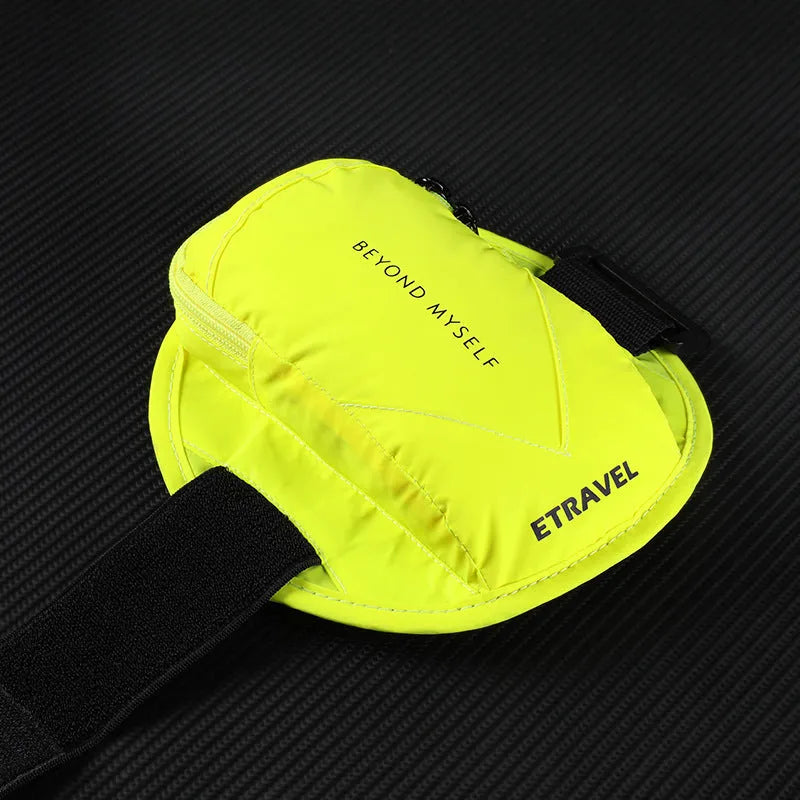 Lightweight reflective running arm bag with adjustable strap for outdoor sports