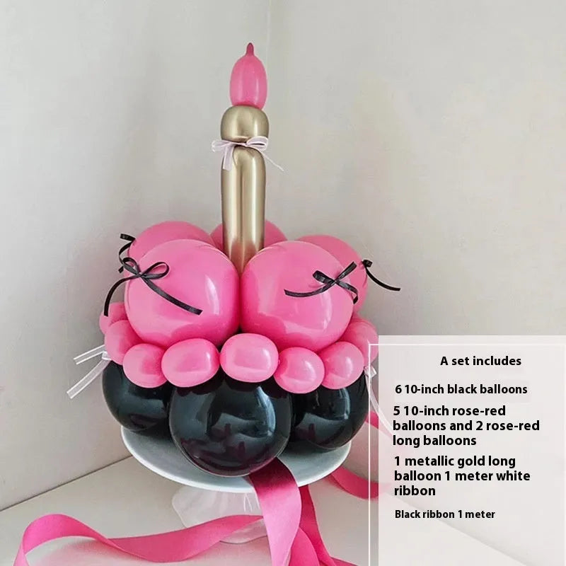 Balloon bouquet DIY decoration set with round shapes for cake centrepieces