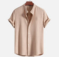 Men's loose fit short sleeve polyester shirt in multiple colour options