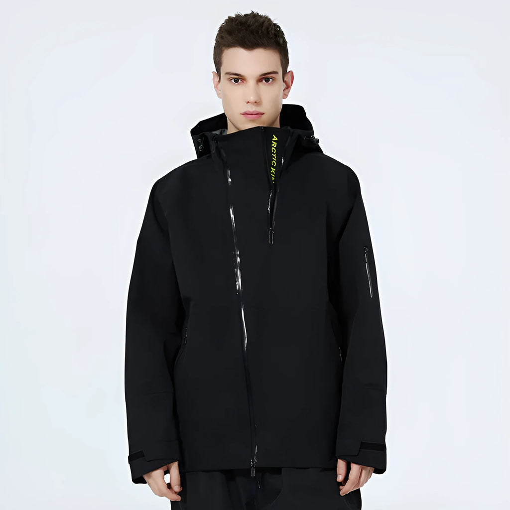 Unisex windproof waterproof ski suit for snow sports in thin double plate design
