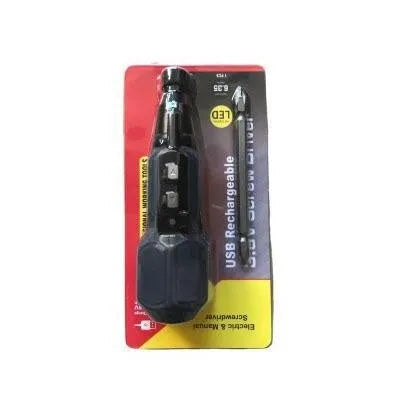 Black and blue alloy steel straight handle 36V electric screwdriver