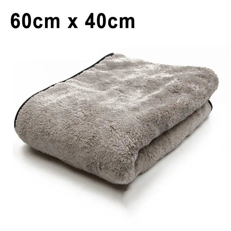 75x35cm microfiber car wash towel with larger 100x40cm size option for vehicle cleaning