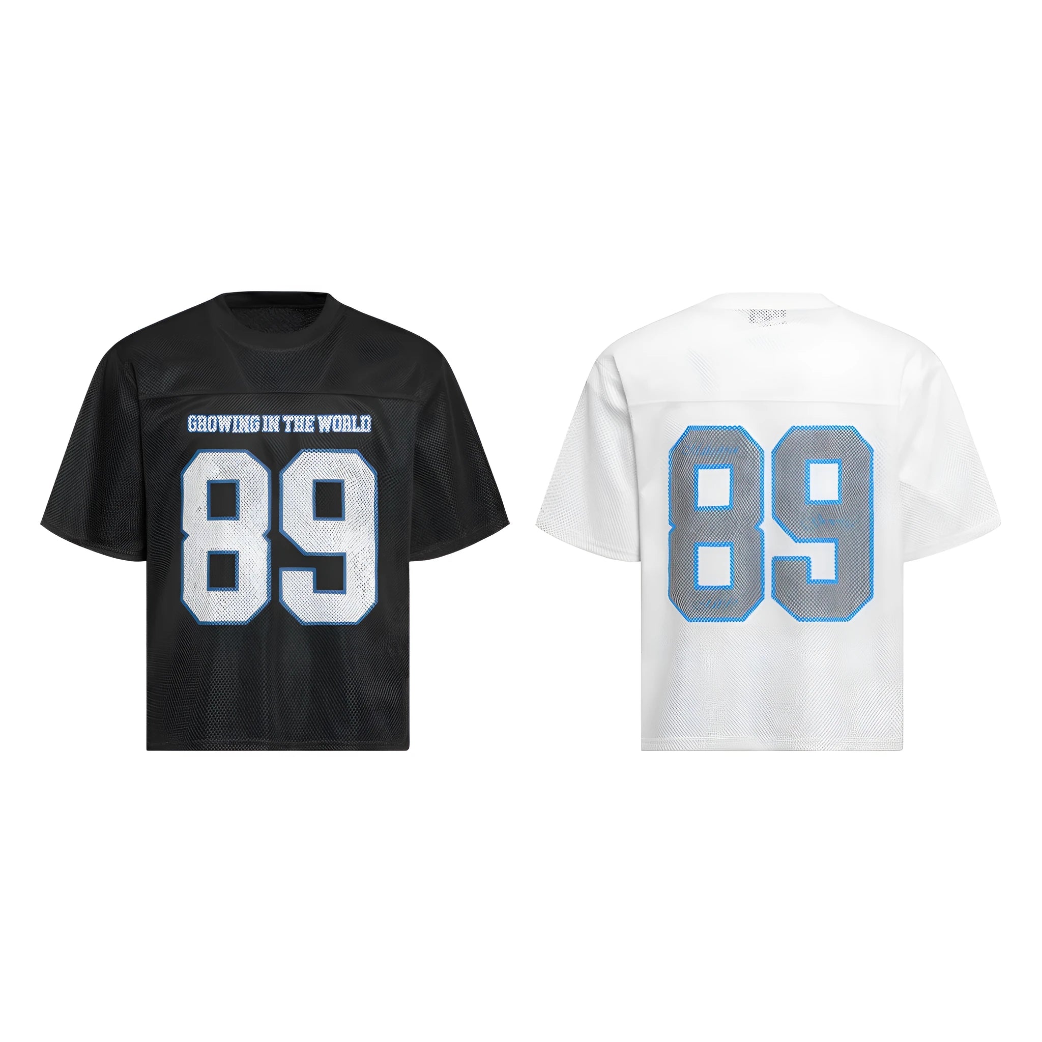 Men's loose-fitting casual T-shirt in black or white with regular sleeves
