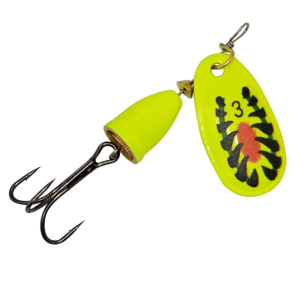 R composite rotating sequins copper bell fishing lure in seven colour variations including gold mesh and rose gold