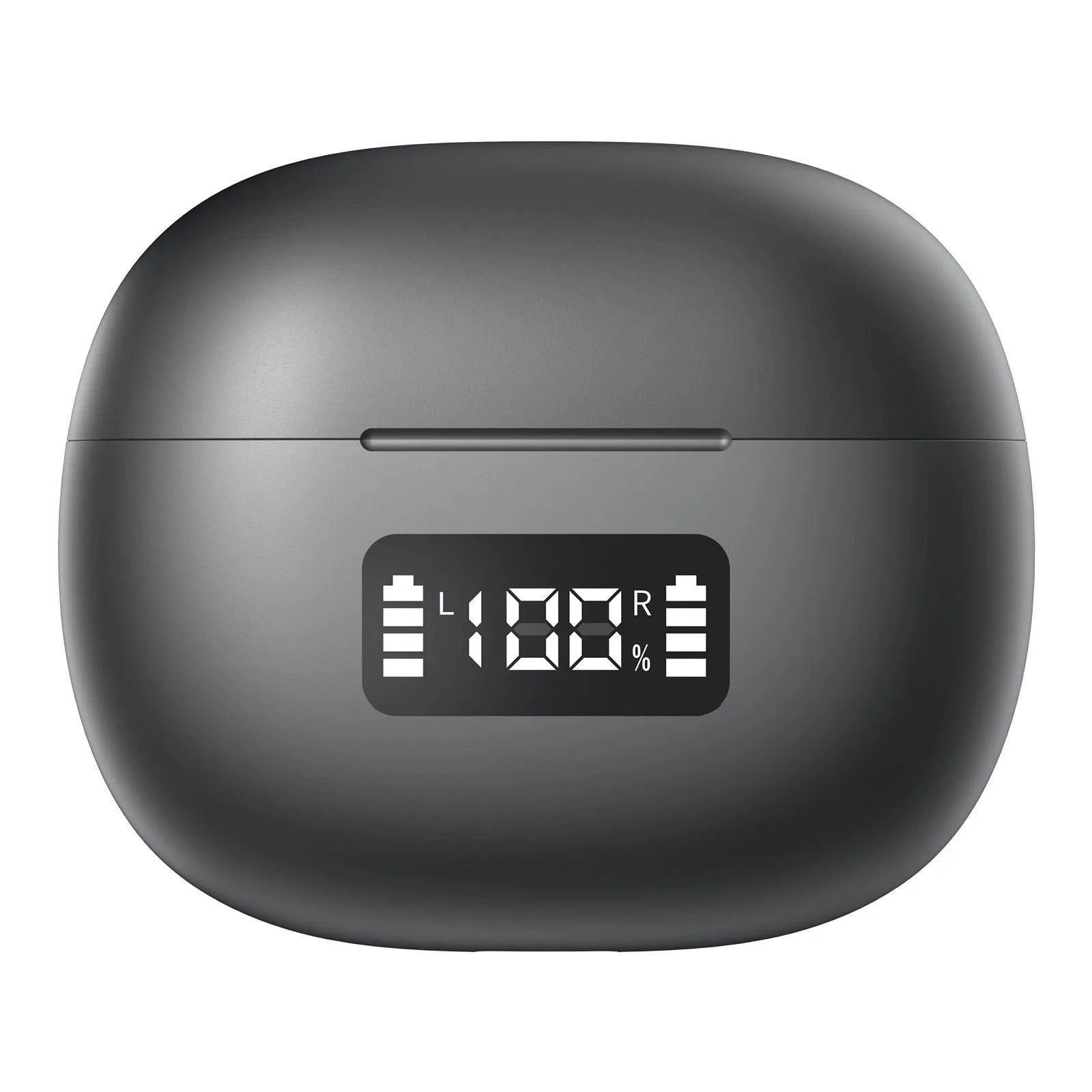 Plastic Bluetooth headset in-ear with digital display, ENC noise reduction, waterproof, black version