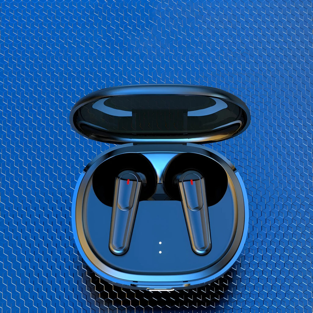 Black PRO30 Bluetooth in-ear headset with active noise reduction on a dark background.