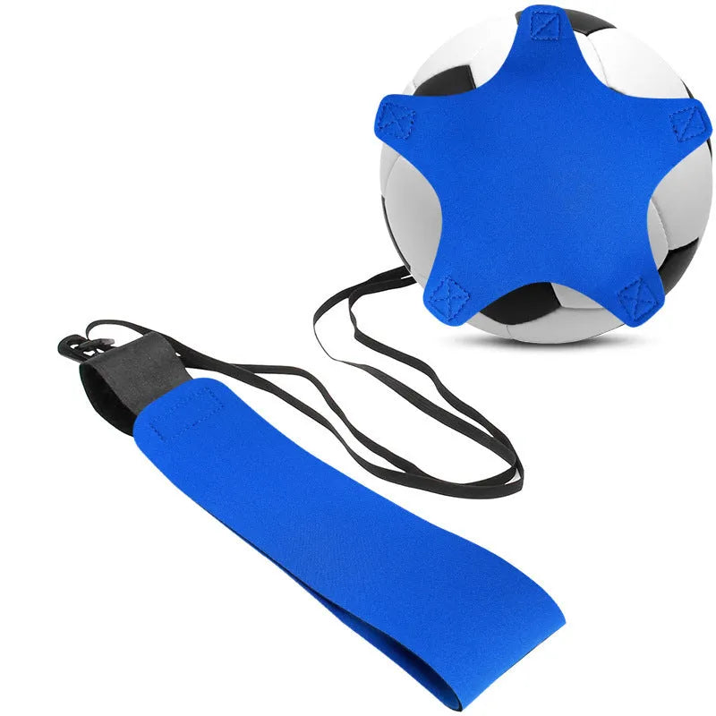 Purple five-corner neoprene football juggling belt for solo training