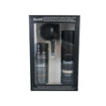 Box of dense hair fibre powder 275g with shaping spray and applicator nozzle for thinning hair coverage