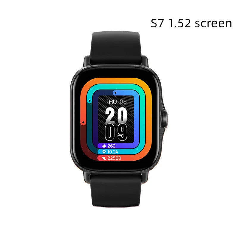 GT20 smartwatch with black alloy case and silicone band showing touch screen display