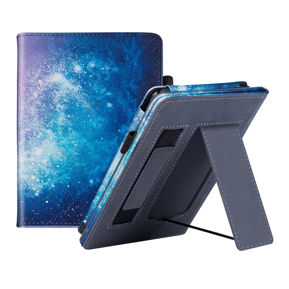 Kindle Paperwhite 5 leather case with integrated wrist strap bracket in multiple colour options