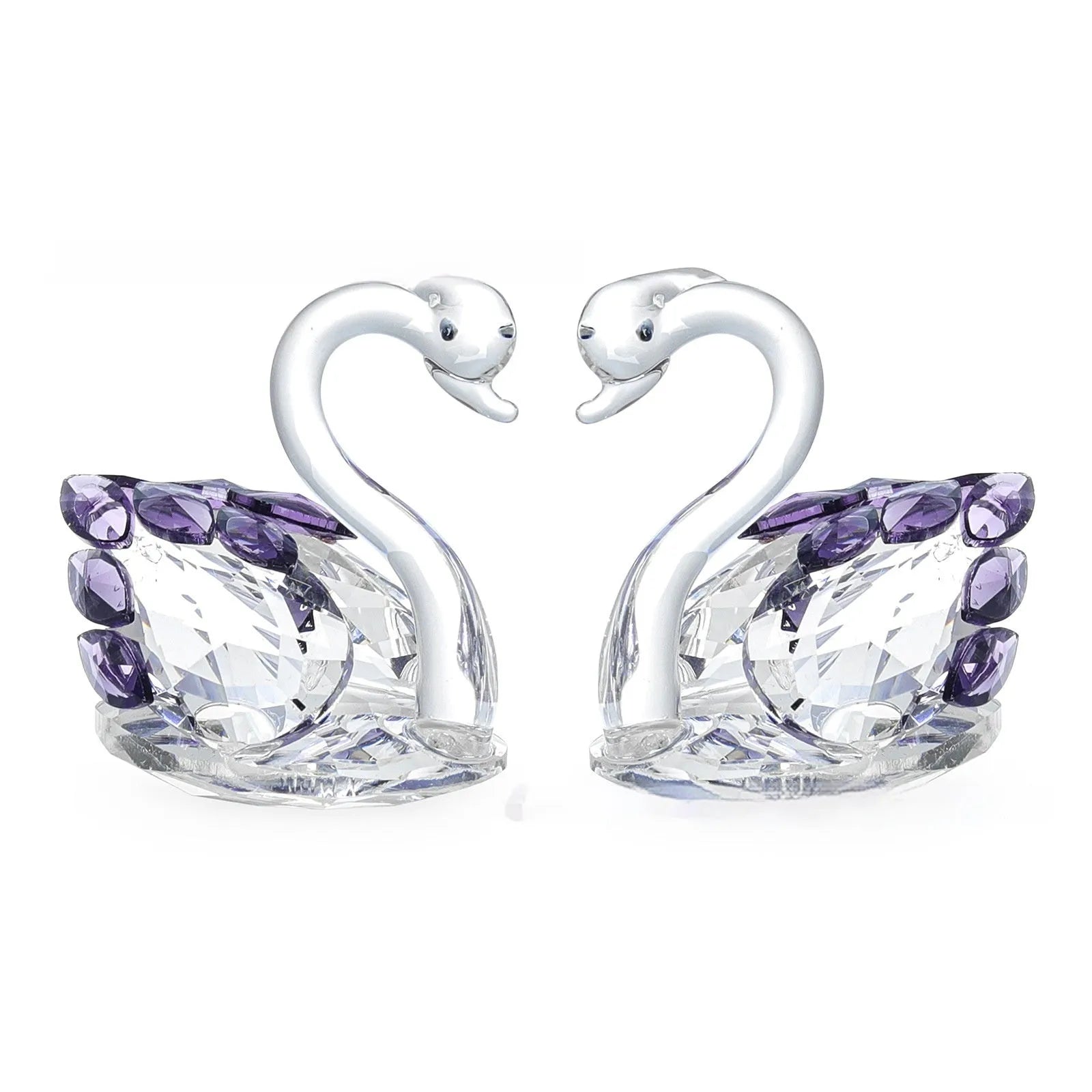 Crystal swan desktop decoration in modern minimalist style with colour options