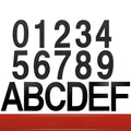 Black stainless steel adhesive house number with 7.5cm waterproof characters for outdoor address marking