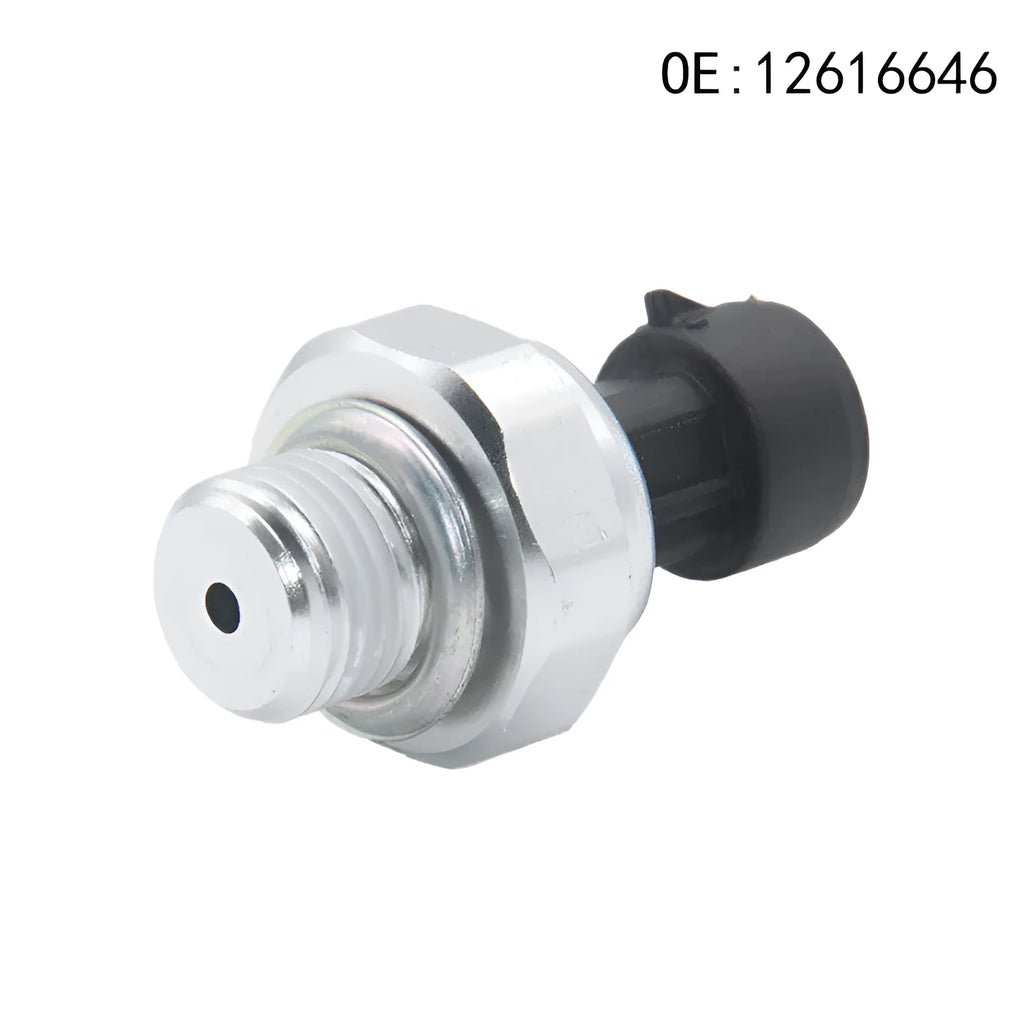 Silver metal fuel pressure sensor for GM cars and trucks, part numbers 12616646 12677836 D1846A