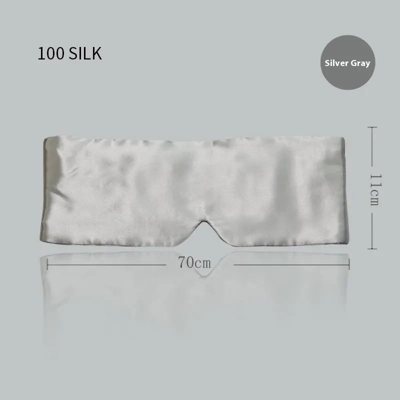 Mulberry silk sleep eye mask shown in multiple colour options on neutral background
