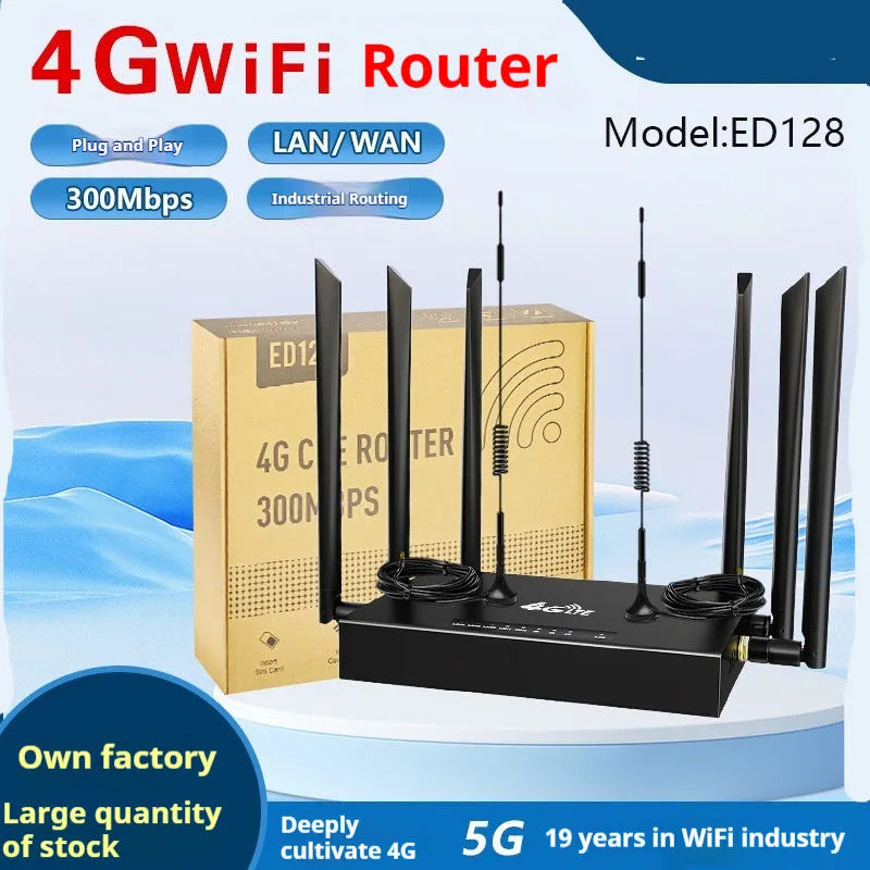 Industrial-grade iron box 4G 3G router with removable design measuring 29.5cm by 25cm by 5cm