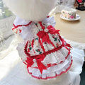 Rabbit skirt princess dog dress for small dogs in L size with 45cm chest circumference